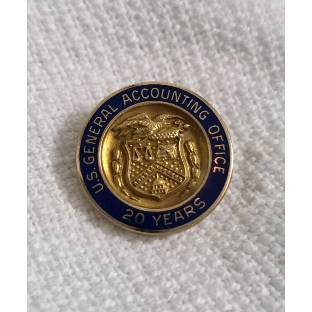 GAO General Accounting Office 10K Gold Career Pin Set 20/30/Retired Diamond 5g